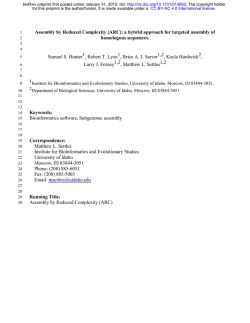 Assembly by Reduced Complexity (ARC): a hybrid