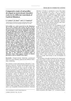 Comparative study of soil profiles developed on