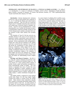 MINERALOGY AND PETROLOGY OF EK-459-5-1 - USRA