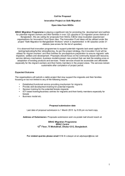 Call for Proposal Innovation Project on Safe Migration Open Idea