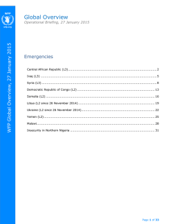 Global Overview - WFP Remote Access Secure Services