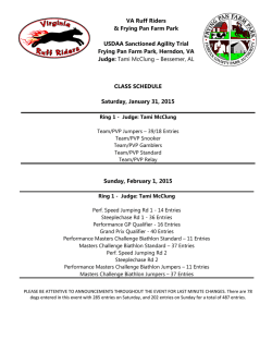 Running Order - Virginia Ruff Riders LLC
