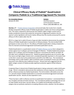 Release - Protein Sciences Corporation