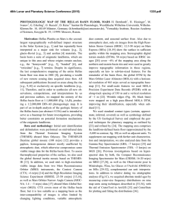 PHOTOGEOLOGIC MAP OF THE HELLAS BASIN FLOOR, MARS H