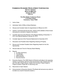 View Agenda - Commerce Economic Development Corporation