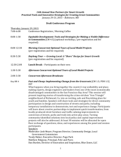 Conference Program - New Partners for Smart Growth