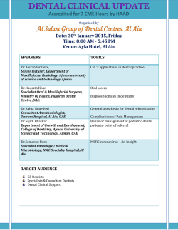 Accredited for 7 CME Hours by HAAD