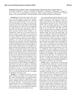 Distribution of Impact Melt Generated by the South Pole