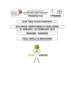 Full Results and Final Positions