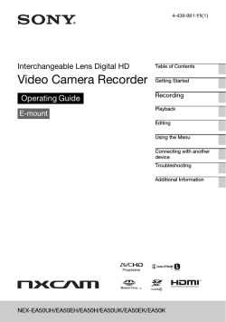 Sony EA50 Manual