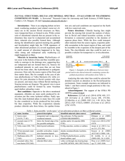 FLUVIAL STRUCTURES, DELTAS AND MINERAL SPECTRAS