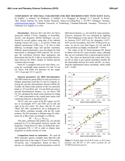 Comparison of Spectral Parameters for HED Discrimination with