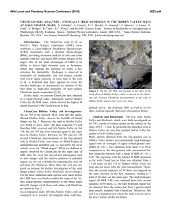 CHEMCAM SOIL ANALYSES &ndash; UNUSUALLY HIGH HYDROGEN IN