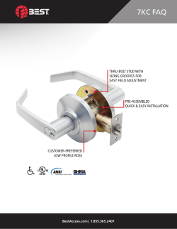 7KC FAQ - Stanley Security Solutions