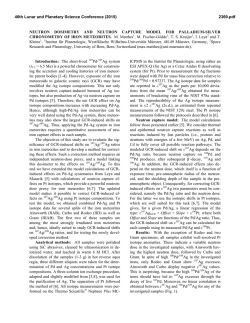 Neutron Dosimetry and Neutron Capture Model for Palladium