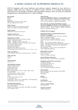 Integrated products &ndash; HSYCO 3.4