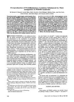 Overproduction of Proinflammatory Cytokines Imbalanced by