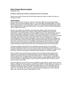 Daily Global Market Update - Fidelity Worldwide Investment