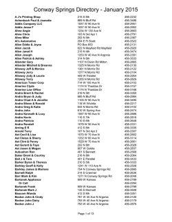 Conway Springs Directory - Haviland Telephone Company