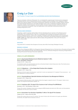 Forrester Research : Analyst : Craig Le Clair