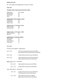 Monday, January 26th Schedule - Diamond Edge Figure Skating Club