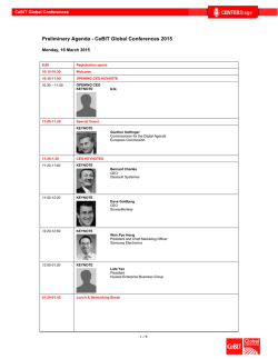 PreAgenda 2015 - e-SENS