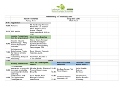 Wednesday 11th February 2015 Main Conference Soap Box Cafe 9