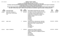 Planning Applications Granted