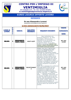 eures liguria offerte lavoro