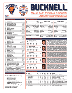 Game Notes - Bucknell Athletics