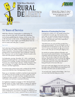 75 Years of Service - Wild Rice Electric Cooperative Inc.