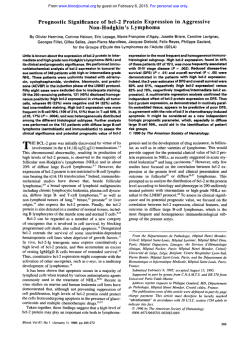 Prognostic Significance of bcl-2 Protein Expression in