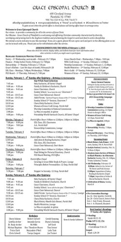 This Week @ Grace - Grace Episcopal Church