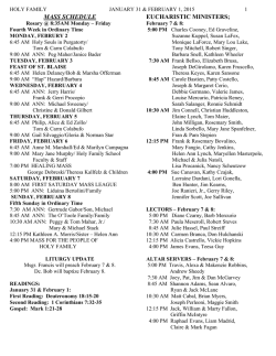 Bulletin - Holy Family Church