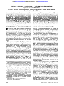 Differential Usage of an Ig Heavy Chain Variable Region