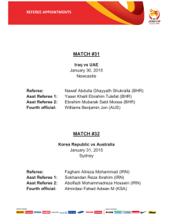 MATCH #31 MATCH #32 - the AFC Media Channel