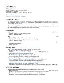 Hanbyul Joo - School of Computer Science