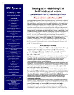 RERI 2015 RFP - Real Estate Research Institute