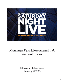 Program - Merriman Park PTA