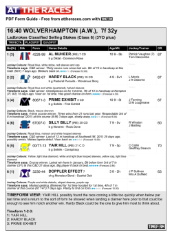 At The Races PDF FORM GUIDE