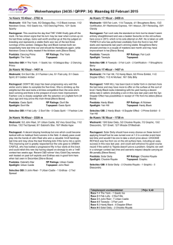 Wolverhampton (34/35 / QP/PP: 34) Maandag 02