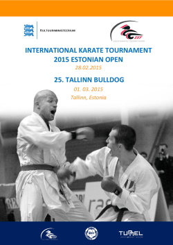 INTERNATIONAL KARATE TOURNAMENT 2015 ESTONIAN OPEN