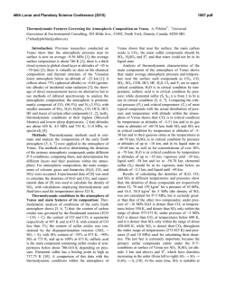 Thermodynamic Features Governing the Atmospheric Composition