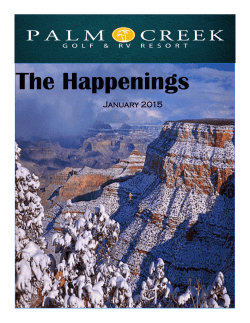 The Happenings - Palm Creek Golf and RV Resort