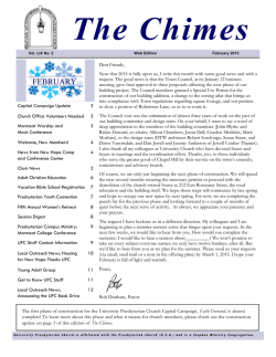 The Chimes Newsletter - University Presbyterian Church