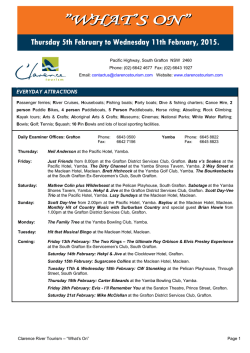 Weekly whats on - Clarence River Tourism