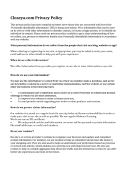 Closeya.com Privacy Policy