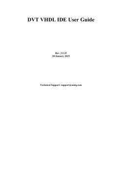 DVT VHDL IDE User Guide
