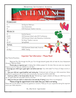 Newsletter - Meskwaki Settlement School