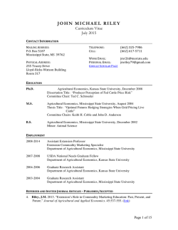 JOHN MICHAEL RILEY - Agricultural Economics